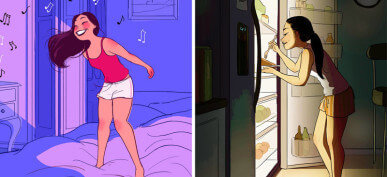 37 Illustrations That Show Living Alone Can Be A Great Experience