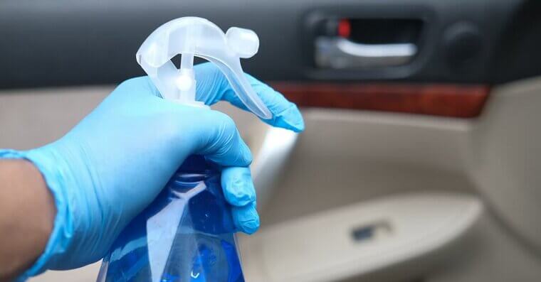 Spraying Cleaner Directly on Surfaces