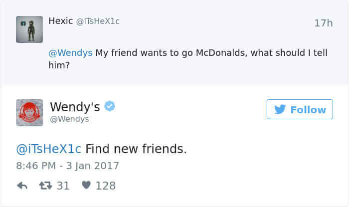 Wendy's Gives Advice On Friendship