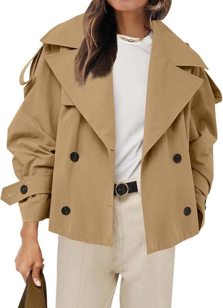 Tankaneo Cropped Trench - Stylish Fall Outerwear for Women - 25% Off!