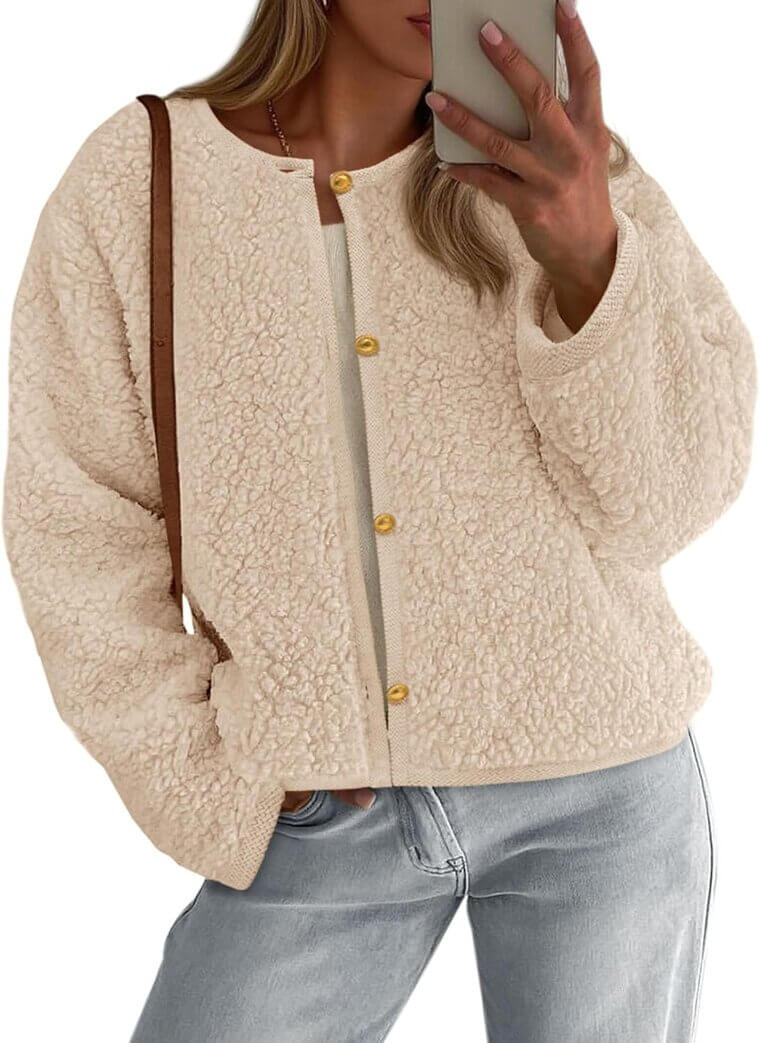 PRETTYGARDEN Fleece Sherpa Jacket - Cozy and Trendy Fall Essential - Enjoy 20% Off!