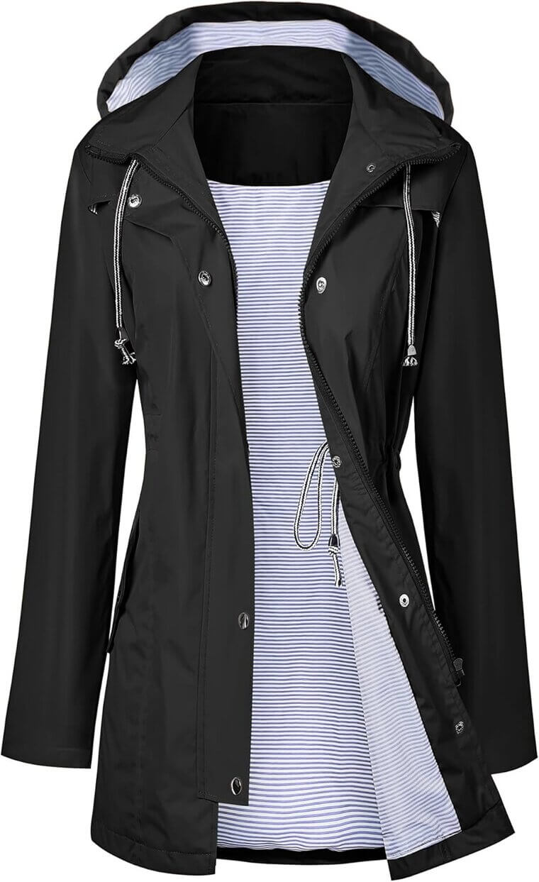 LOMON Raincoat - Stylish Waterproof Trench for Travel Adventures - 20% Off!