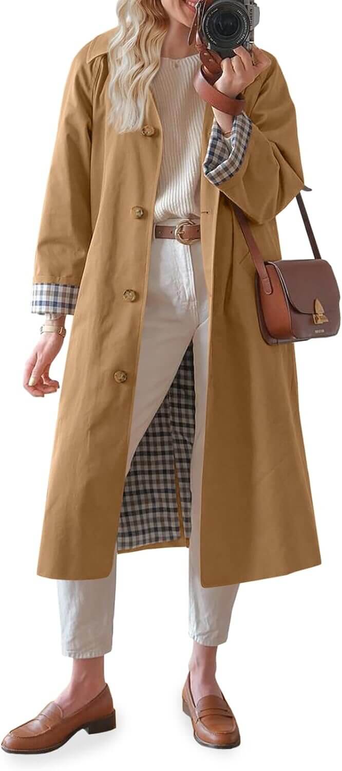 Tankaneo Trench Coat - Stylish & Windproof Elegance - Now 17% Off!
