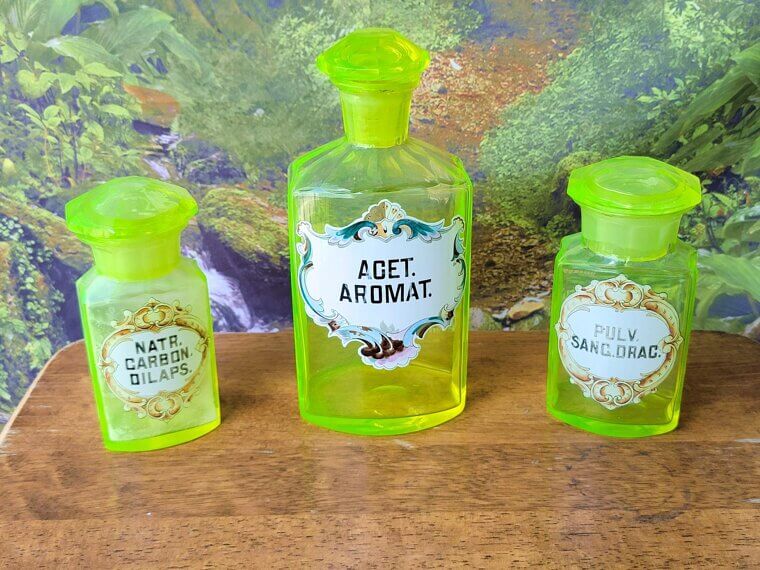 Antique Apothecary Bottles From Old Medicine Cabinets