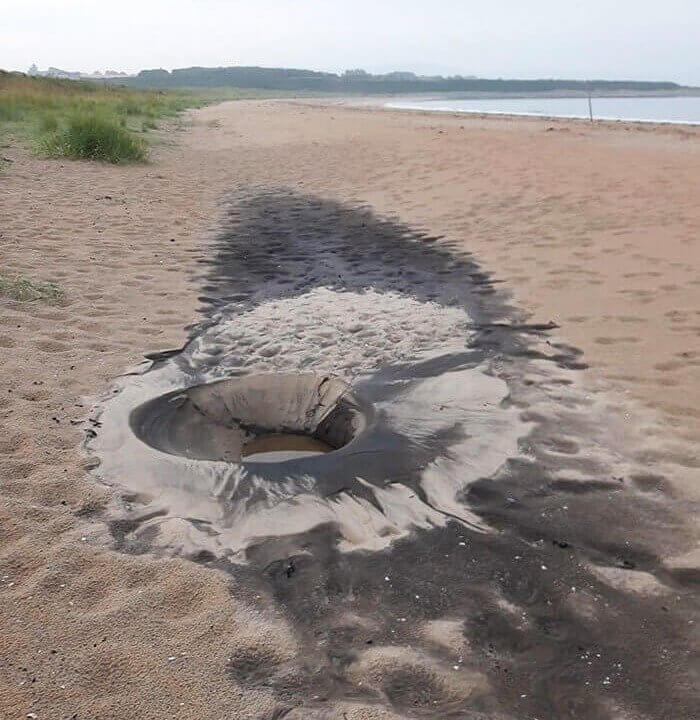 Look What Happens When Lightning Strikes A Beach!