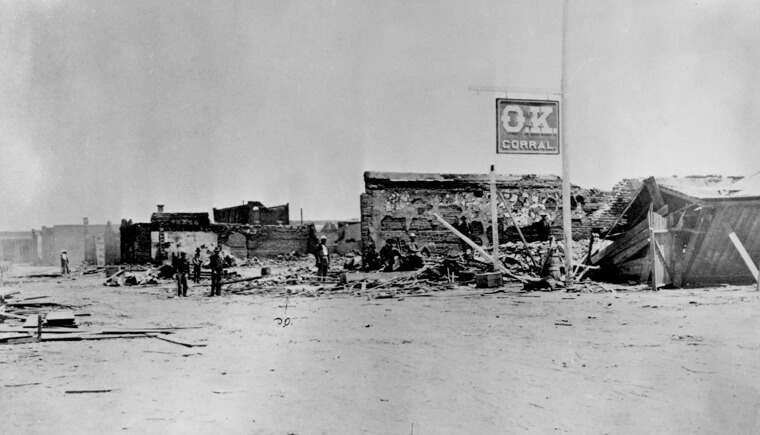 Early Images of the OK Corral and After a Fire