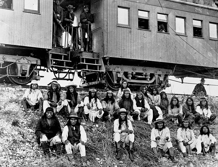Apache Prisoners by the Train