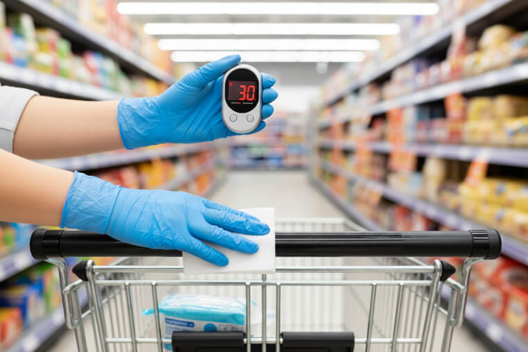 The Grocery Cart Sanitizer Timing