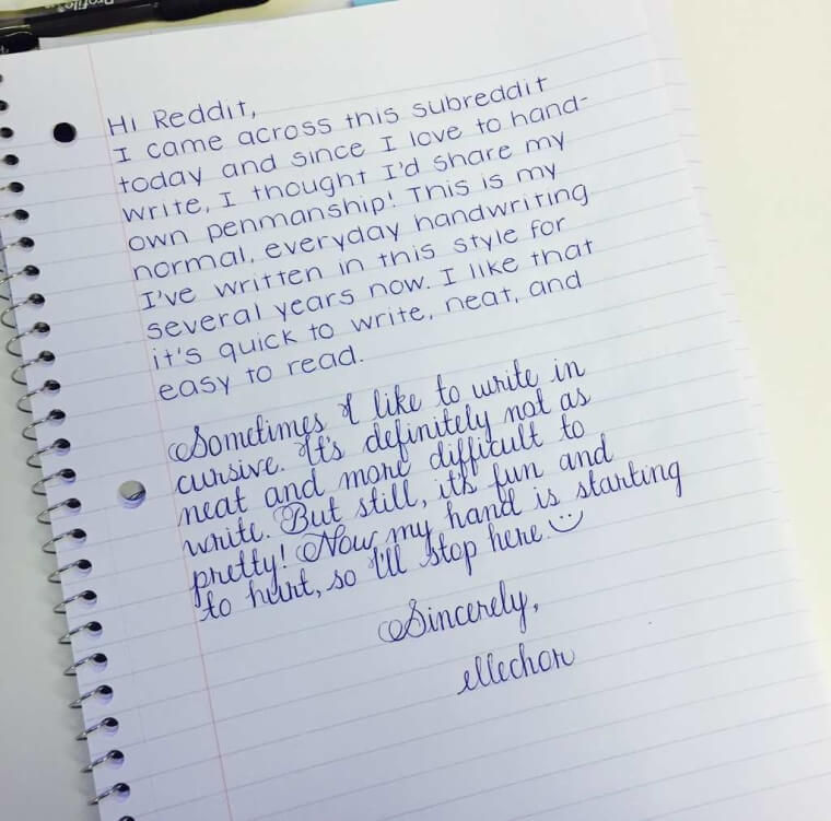 The Most Beautiful Handwriting Ever