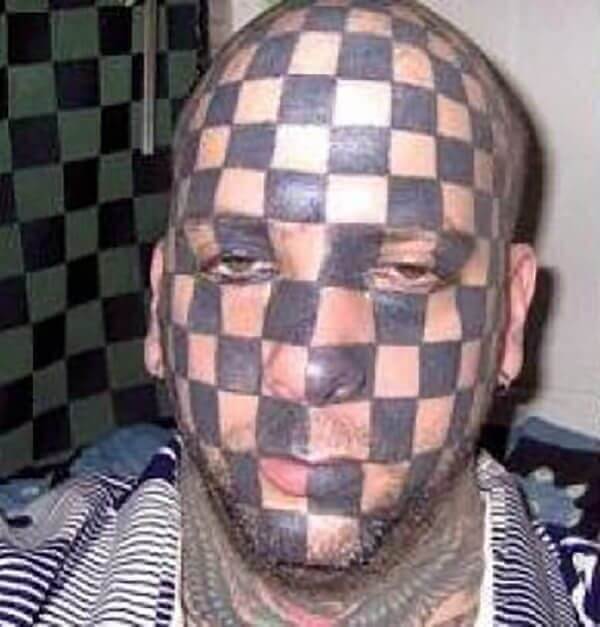 Checkers On The Face