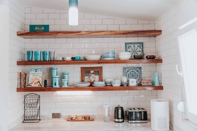 Open Kitchen Shelves