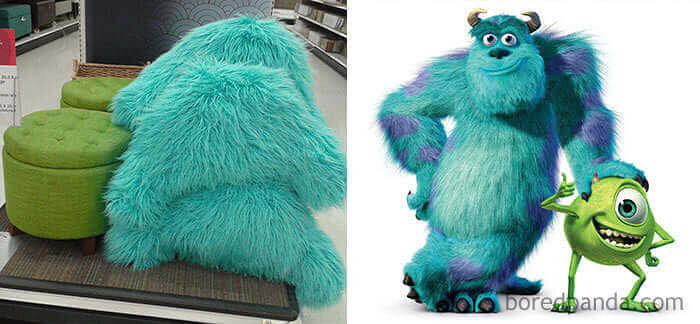 Mike and Sully from Monsters Inc. In Disguise