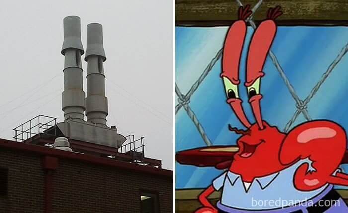 Chimney That Looks Like Mr. Krabs