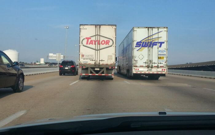 This Person Realized They Were Driving Behind Taylor Swift