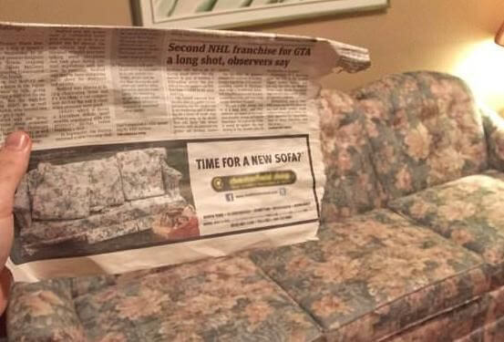 Finding Your Sofa In A Newspaper Ad