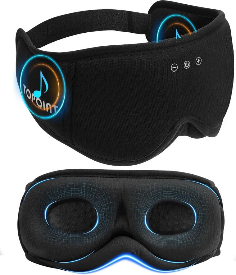 Sleep Mask Headphones - Perfect for Travel and Relaxation - Now 15% Off!