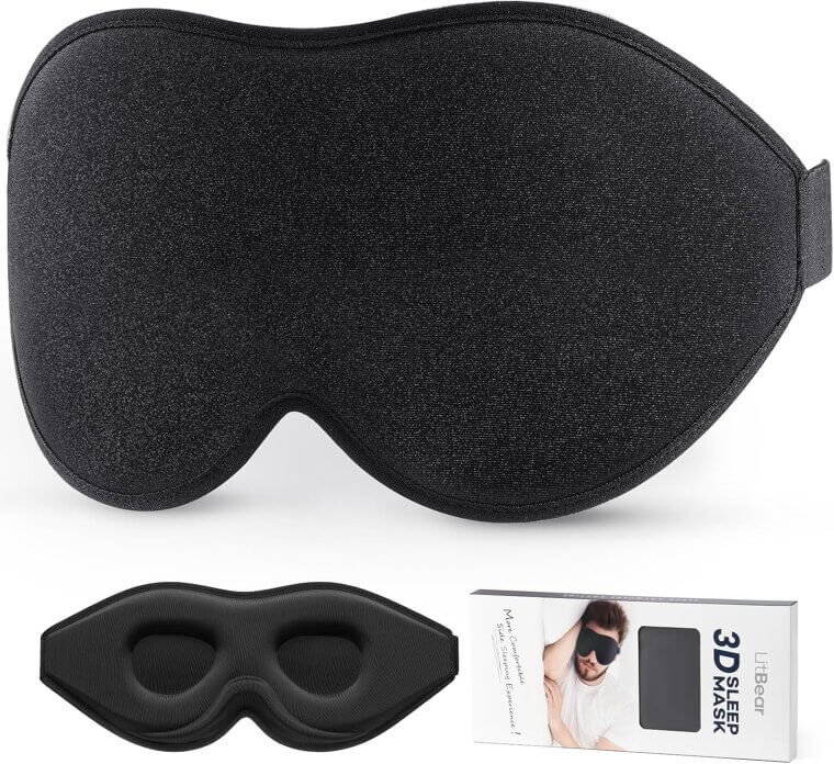 LitBear Sleep Mask - Perfect for Side Sleepers - Don’t Miss the 15% Discount!