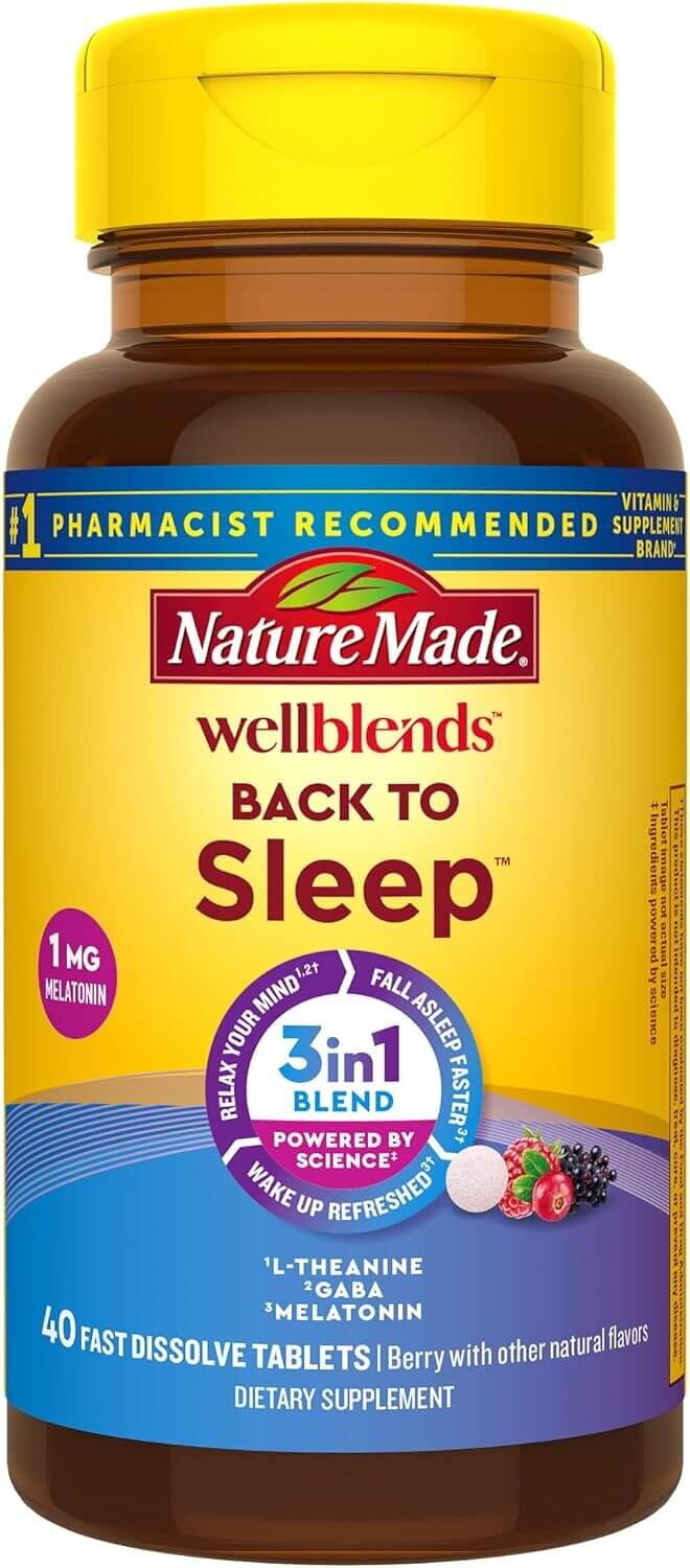 Nature Made Sleep Tablets - Fast-Acting, Relaxing Berry Flavor - Enjoy 25% Off!