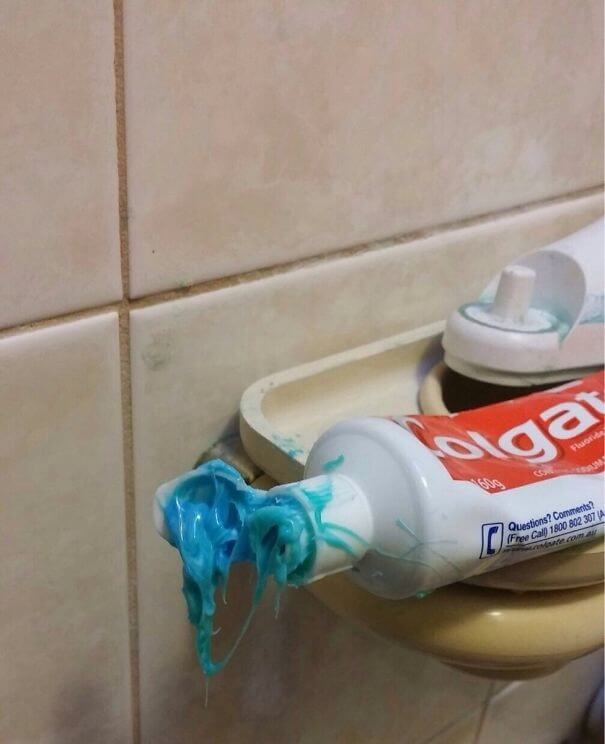 Who Uses Toothpaste And Leaves It Like This?