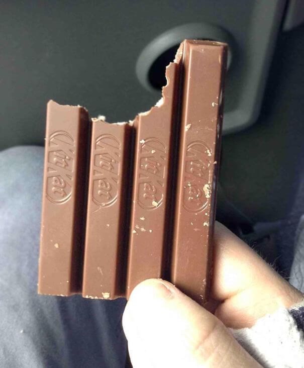 You Are Supposed To Break Off A Piece Of That Kit-Kat Bar
