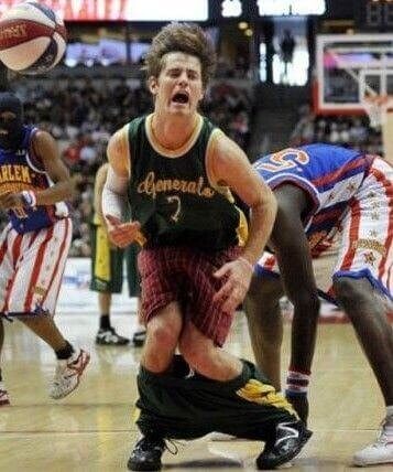 He Was Caught With His Pants Down and the Ball Up