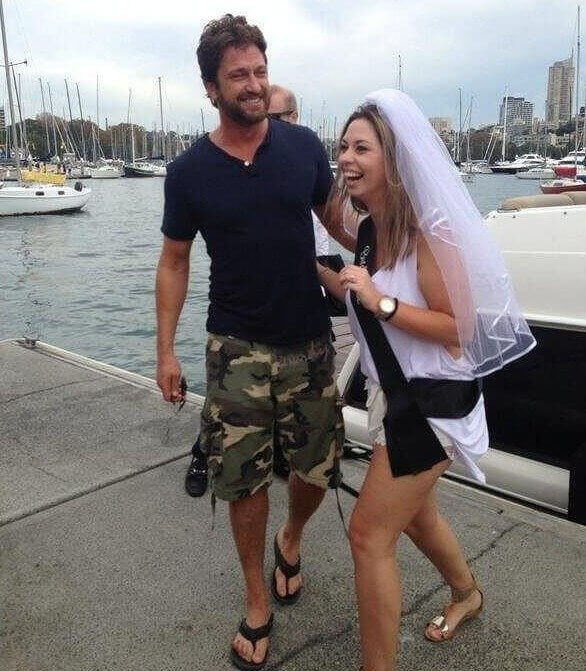Gerard Butler Joins the Bridesmaids' Party