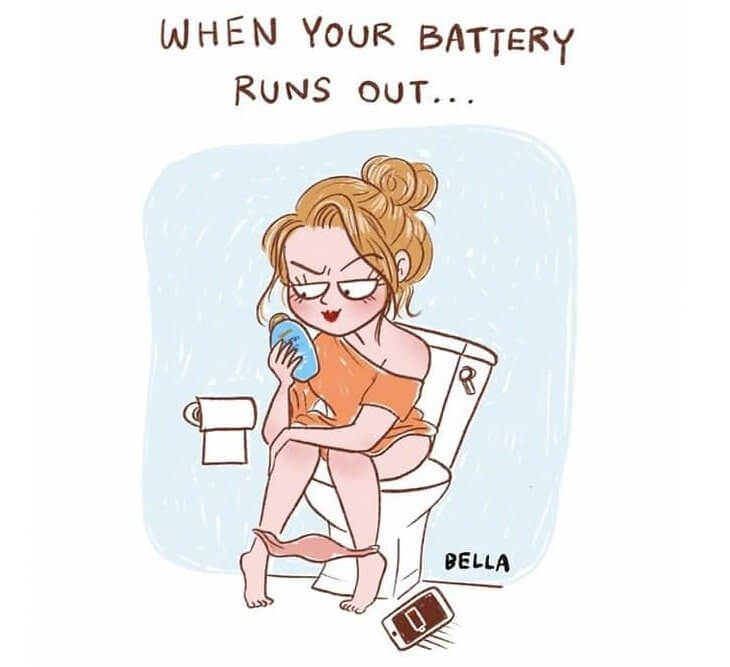 Reading The Shampoo Bottle Because Your Phone Battery Died