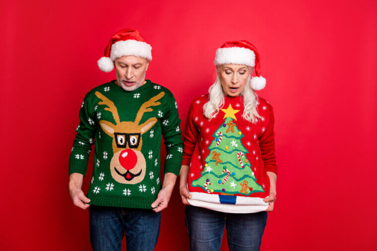 Mismatched and Bright Christmas Sweaters