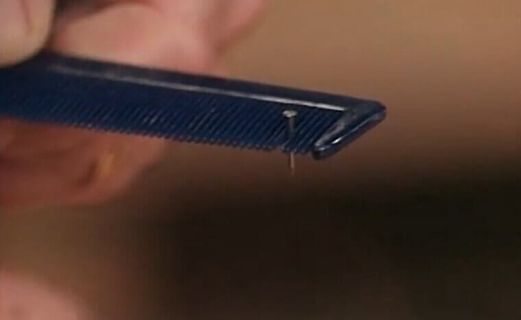 Using a Comb to Hold Nails While Hammering
