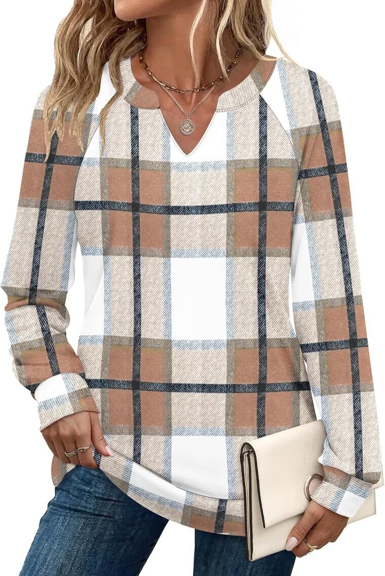 SAMPEEL V-Neck Sweatshirts - Perfect Fall Fashion Tops 