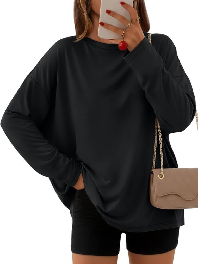 AUTOMET Women's Oversized Shirt - Trendy, Casual, Loose Fit - Now 40% Off!