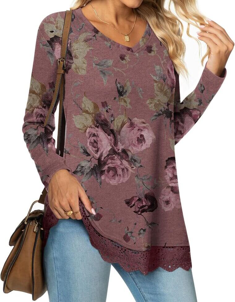 Netsmile Lace Hem Tunic - Perfect Fall Style for You! - Now 38% Off!