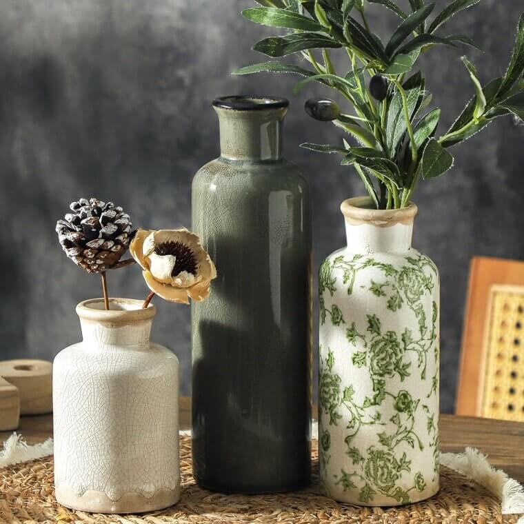 Vintage Vase Set - Perfect for Rustic Farmhouse Decor - Now 20% Off!