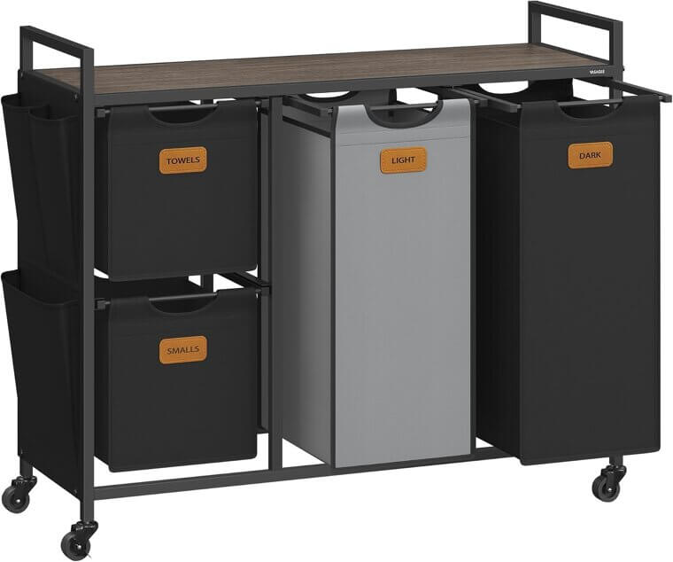 VASAGLE Laundry Cart - Sort and Simplify Your Laundry Routine - Don’t Miss the 17% Discount!