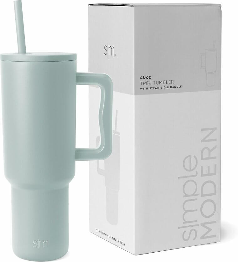 Simple Modern Tumbler - Stylish Insulated Cup with Handle & Straw - Now 14% Off!
