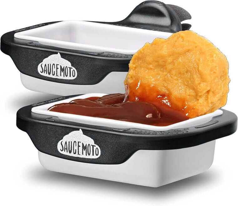 Saucemoto Dip Clip - Your In-Car Sauce Solution 