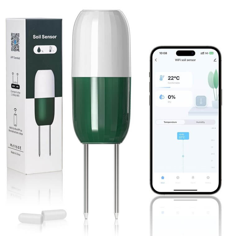 Smart WiFi Soil Sensor - Hub-Free, Real-Time Alerts for Your Garden 