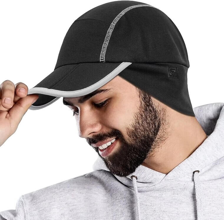 GADIEMKENSD Fleece Cap - Warm, Reflective & Versatile Winter Hat 