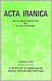 Manichaean Middle Persian & Parthian Word-List - A Linguistic Treasure 