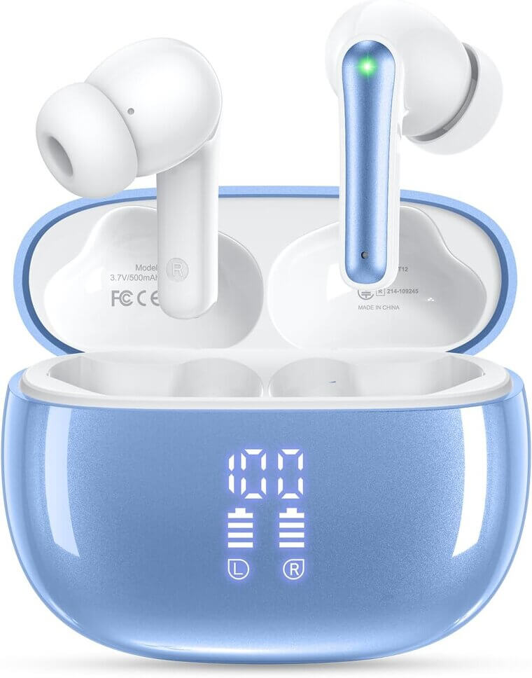 T12 Wireless Earbuds with 40H Playtime & LED Display - - 90% Off!