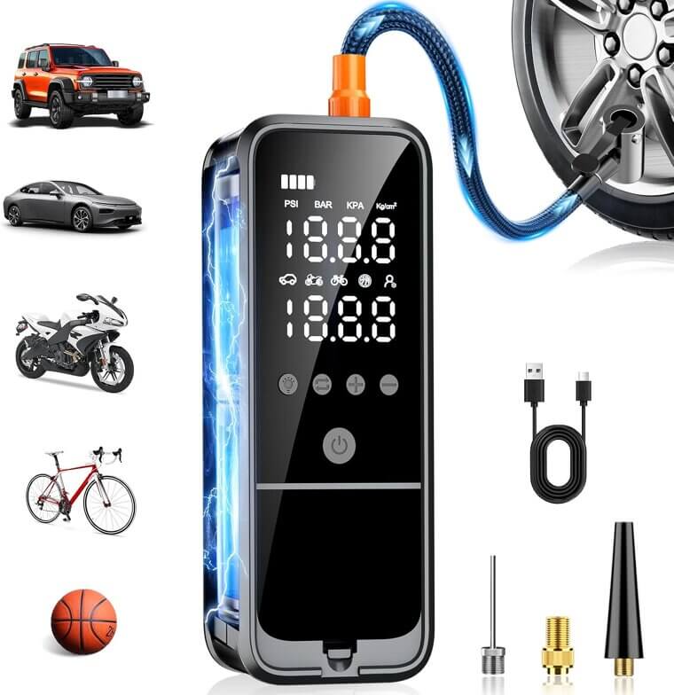 Tire Inflator Air Compressor - Your Reliable Roadside Buddy! - Now 76% Off!