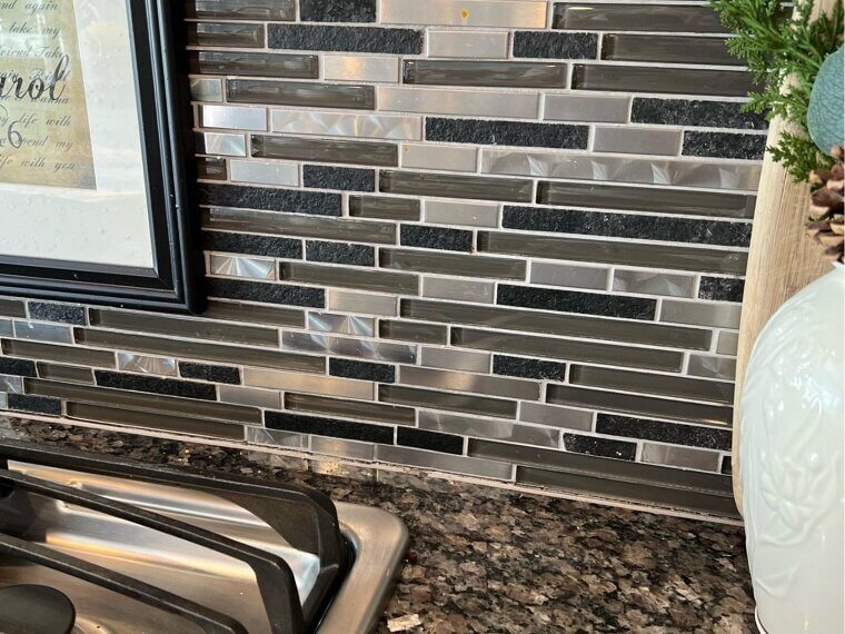 Painted Tile Backsplash