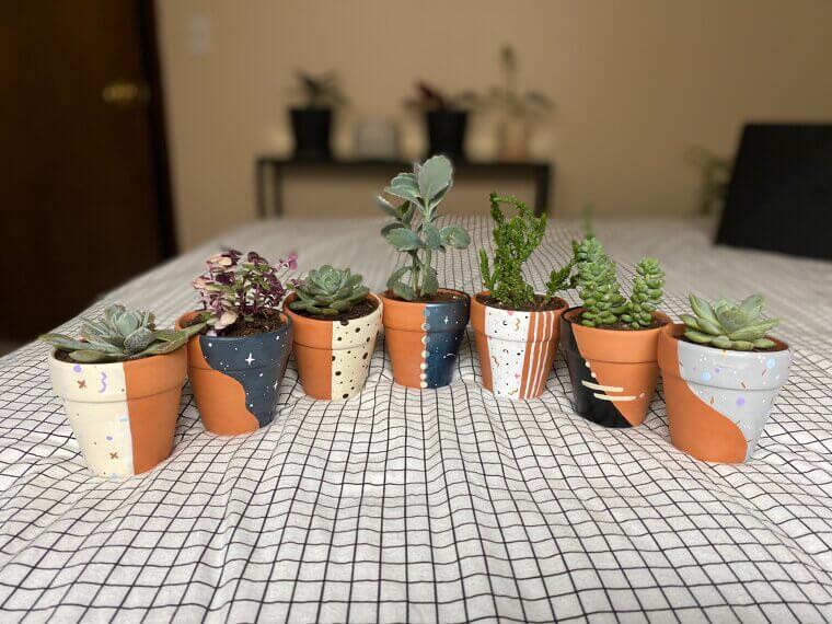 Painted Plant Pot