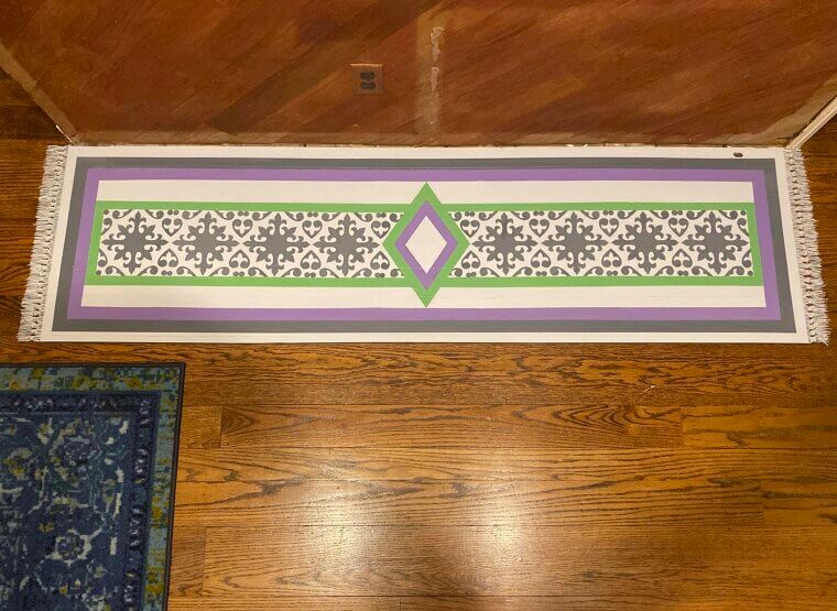Stenciled Floor Rug
