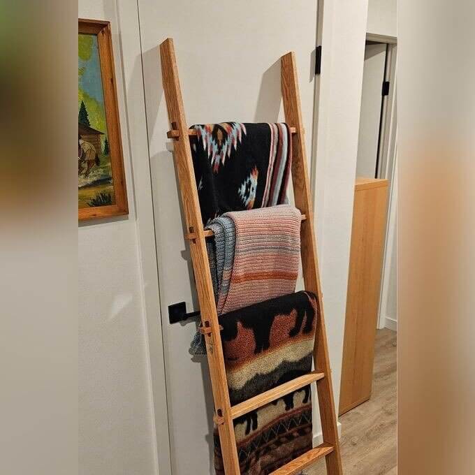 Ladder Blanket Rack