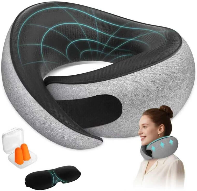 FIOGIKO Neck Pillow - Ultimate Comfort for Travel & Office 