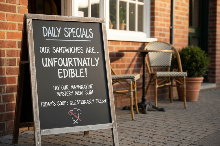 Restaurant Signs That Accidentally Insulted Their Own Food