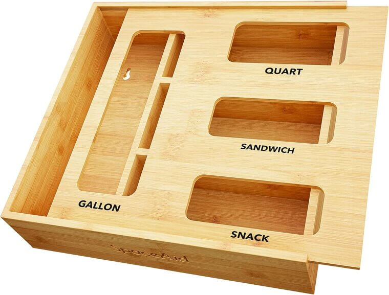 Bamboo Bag Organizer - Tidy Your Kitchen Drawers! - Now 20% Off!