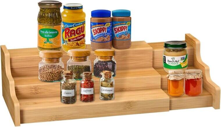 Bamboo Spice Rack - Expand Your Kitchen Space with Style - Now 5% Off!