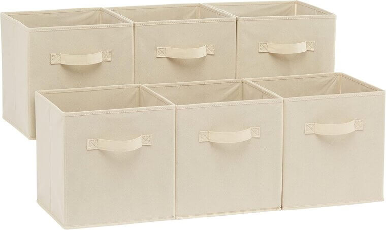 Fabric Storage Cubes - Organize with Ease, Pack of 6 